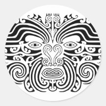 Tatouage maori - noir et blanc autocollants