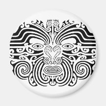 Tatouage maori - noir et blanc magnets