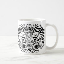 Tatouage maori - noir et blanc mugs