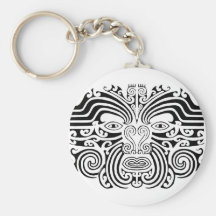 Tatouage maori - noir et blanc porte-clé