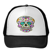 Tatouage tatoué de crâne casquette de camionneur