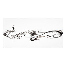 Tatouage tribal cartes de vœux avec photo