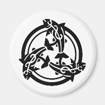 Tatouage tribal celtique de 3 poissons magnets