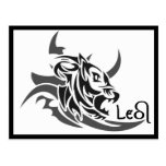 Tatouage tribal de lion de Lion Cartes Postales
