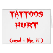 Tatouages blessés   (et moi aimez-le) carte de vœux