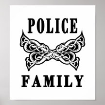 Tatouages de famille de police affiche
