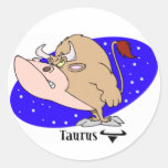 Taureau Autocollant Rond