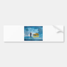 TAXI DE JAUNE DE COUPLES DE JOUR PLUVIEUX AUTOCOLLANTS POUR VOITURE