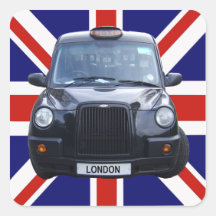 Taxi noir de Londres Autocollants