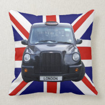 Taxi noir de Londres Coussin