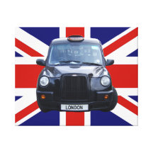 Taxi noir de Londres Impression Sur Toile