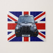 Taxi noir de Londres Puzzle Avec Photo