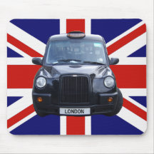 Taxi noir de Londres Tapis De Souris