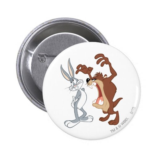 Taz et Bugs Bunny reculant pas même - couleur Pin's