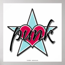 {Tba} Affiche punk d'étoile de signature