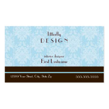 (Tba) Bleu de damassé et carte de visite de Brown