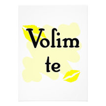 Te de Volim - Croate - je t'aime Faire-parts