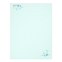 Teal floral invitations