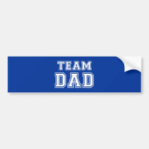Team Dad in blue Bumper Stickers