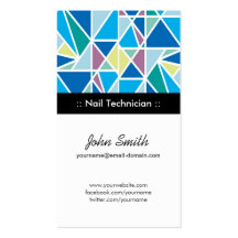 Technicien de clou - la géométrie abstraite de ble modèle de carte de visite