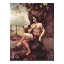 Technique 1511-1515 de Leonardo da Vinci Bachus Ho Carte Postale