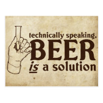 Techniquement parlant, la bière est une solution cartes postales