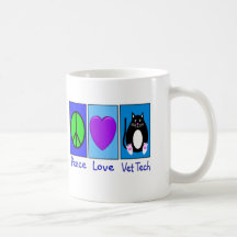 Technologie de vétérinaire d'amour de paix tasse