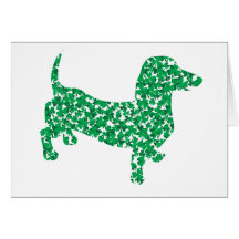 Teckel du jour de St Patrick Cartes De Vœux