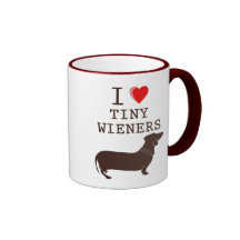 Teckel minuscule de saucisse d'amour drôle d'I Mugs À Café