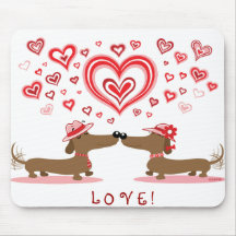 Teckels de Valentine Tapis De Souris