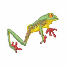 Tee - shirt brodé de grenouille d'arbre