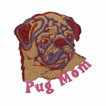 Tee - shirt brodé par maman de carlin polos avec broderie