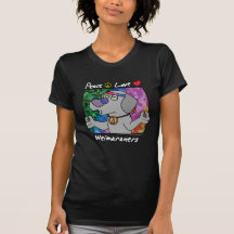 Tee - shirt d'obscurité de Weimaraner d'amour de p T-shirt