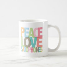 Tee - shirt et cadeaux de saxophones d'amour de pa mug à café