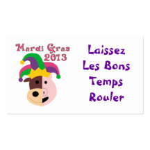 Tee - shirt et évènements mémorables du mardi gras modèle de carte de visite
