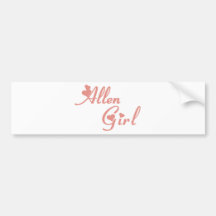 Tee - shirts de fille d'Allen Autocollants Pour Voiture