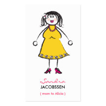 Télécarte mignonne de maman d'amusement de famille cartes de visite professionnelles