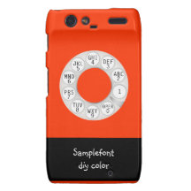 Téléphone rotatoire de PixDezines/arrière - plan b Droid RAZR Case
