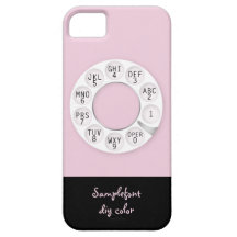 Téléphone rotatoire de PixDezines/arrière - plan b Coques Case-Mate iPhone 5