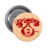 Téléphone vintage badge avec épingle