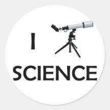 Télescope de la Science d'amour Autocollants