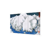 Tempête de neige de route de Kiso, Utagawa Hiroshi impressions sur toile