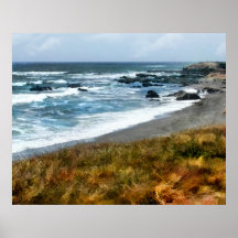 Tempête venant le long de la côte centrale de la C Posters