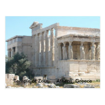 Temple de carte postale de Zeus