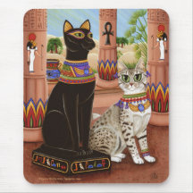 Temple de chat Mousepad de déesse de filasse de Ba Tapis De Souris