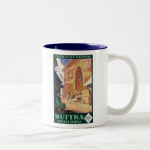 Temple indien de Muttra Krishna de chemins de fer  Tasse