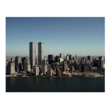 Temps clair NYC de Tours jumelles de la carte post