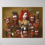Temps de café de fille de D Posters