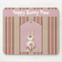 Temps Mousepad de lapin de Pâques d'amusement Tapis De Souris
