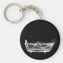 Temps squelettique de Bath du rayon X B&W Porte-clef